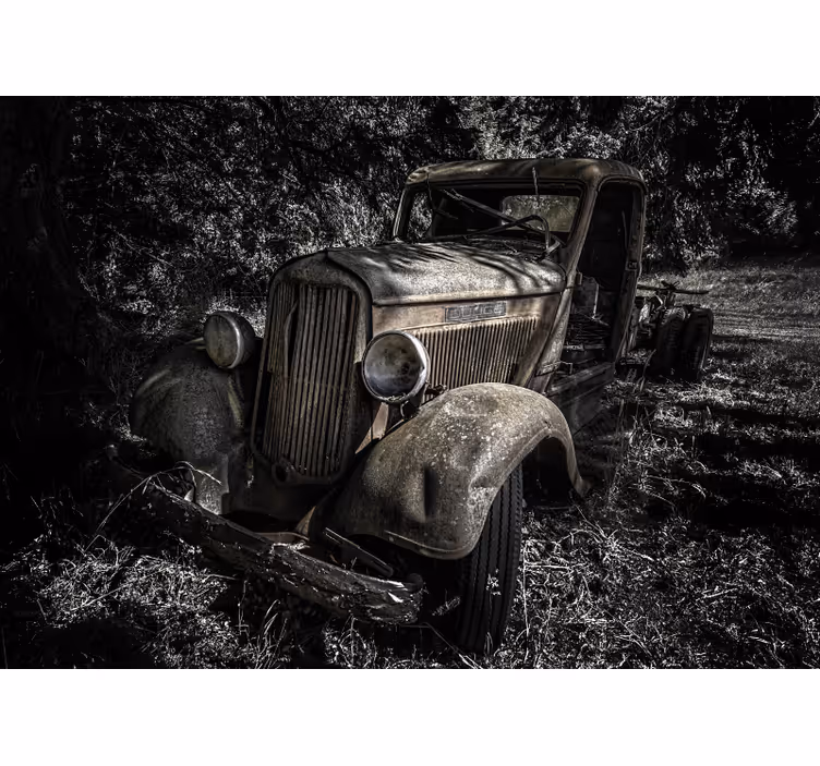 Tapisserie véhicule camion vintage rouillé - TenStickers