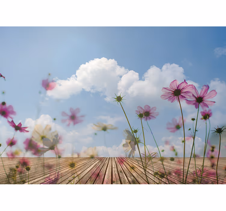 Tapisserie fleur délicates fleurs florales - TenStickers