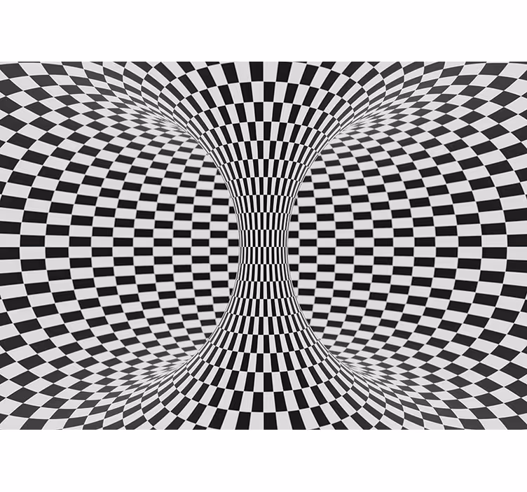 Tapisserie abstraite illusion d'optique profonde - TenStickers
