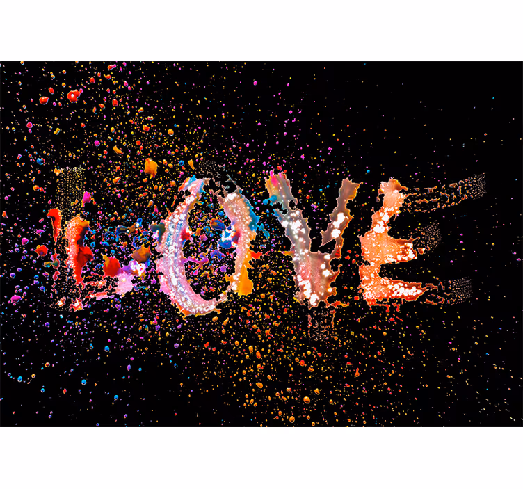 Tapisserie amour graffiti d'affection éclaboussant - TenStickers