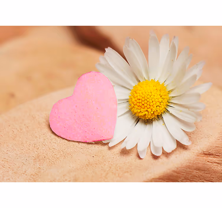 Tapisserie amour coeur fleur fleur - TenStickers