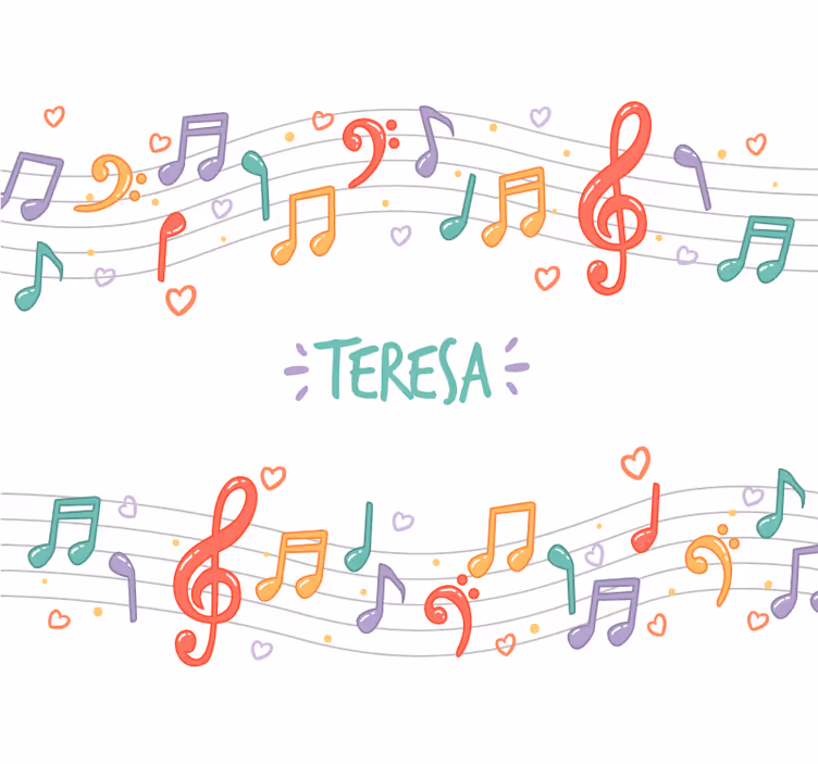 Tapisserie musique notes de mélodie - TenStickers