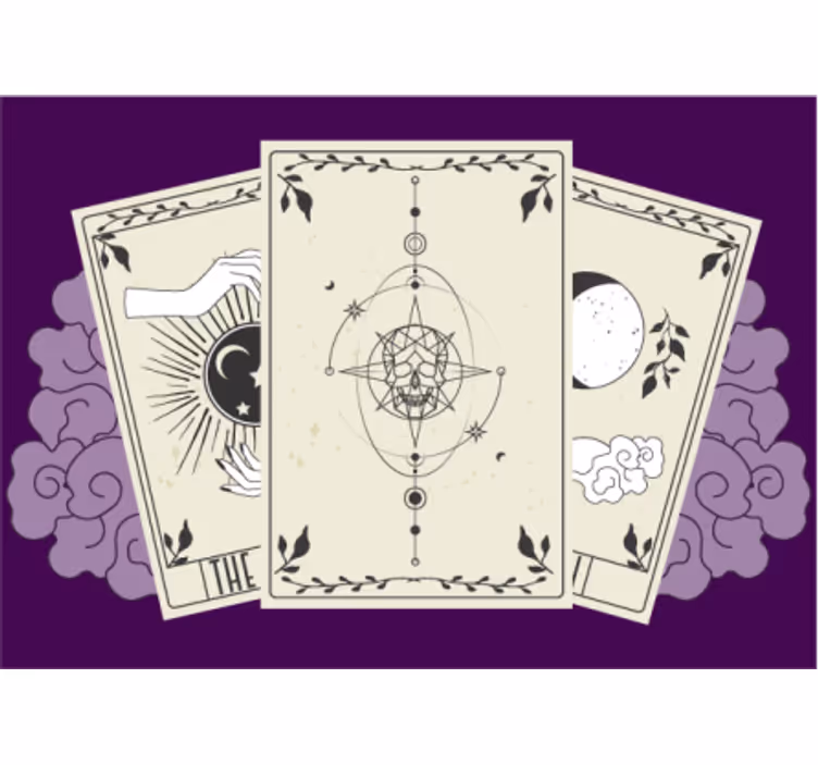 Tapisserie phrase résumé de carte de tarot - TenStickers