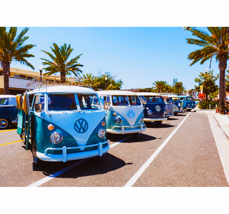 Papier peint vintage design van - TenStickers