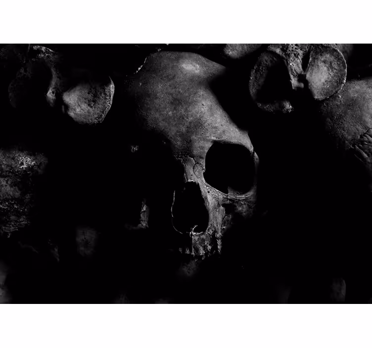 Tapisserie moderne motif de crâne sombre - TenStickers