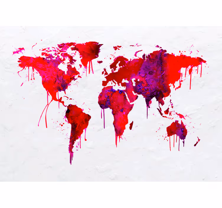 Tapisserie carte du monde carte mondiale interactive - TenStickers