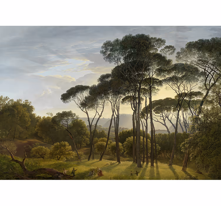 Papier peint mural forets Paysage forestier italien - TenStickers
