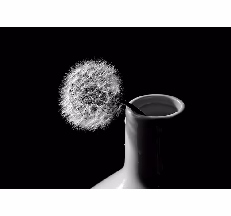 Tapisserie pissenlit dandelion dans un vase - TenStickers