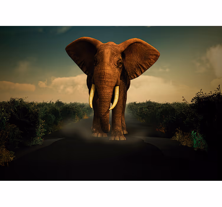 Tapisserie animaux Éléphant majestueux - TenStickers