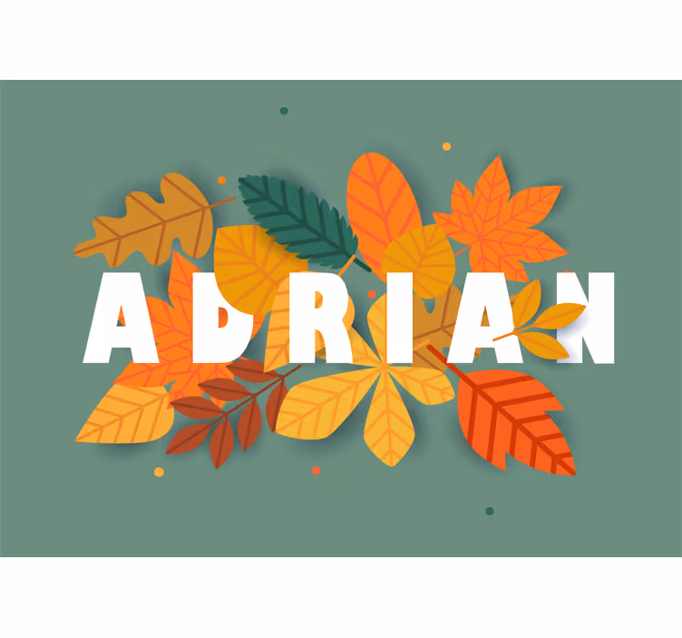Tapisserie autres fleurs arrangement de feuilles d'automne - TenStickers