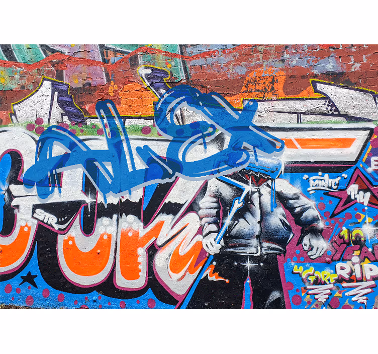 Tapisserie graffiti style urbain - TenStickers