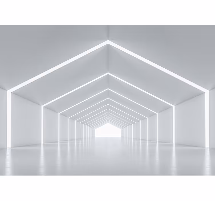 Tapisserie moderne structure lumineuse géométrique - TenStickers