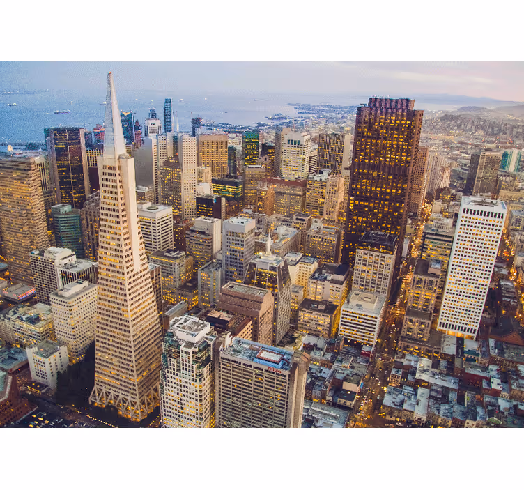 Tapisserie villes et pays skyline de san francisco - TenStickers