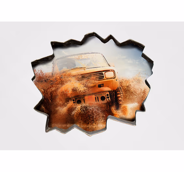 Tapisserie véhicule tout-terrain rétro rouillé - TenStickers