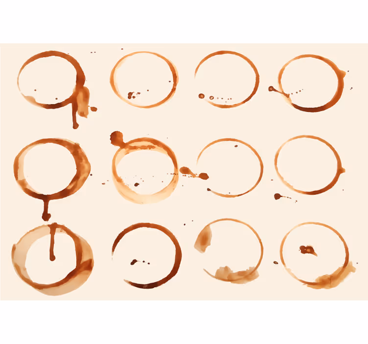 Tapisserie cuisine modèles de bagues à café - TenStickers