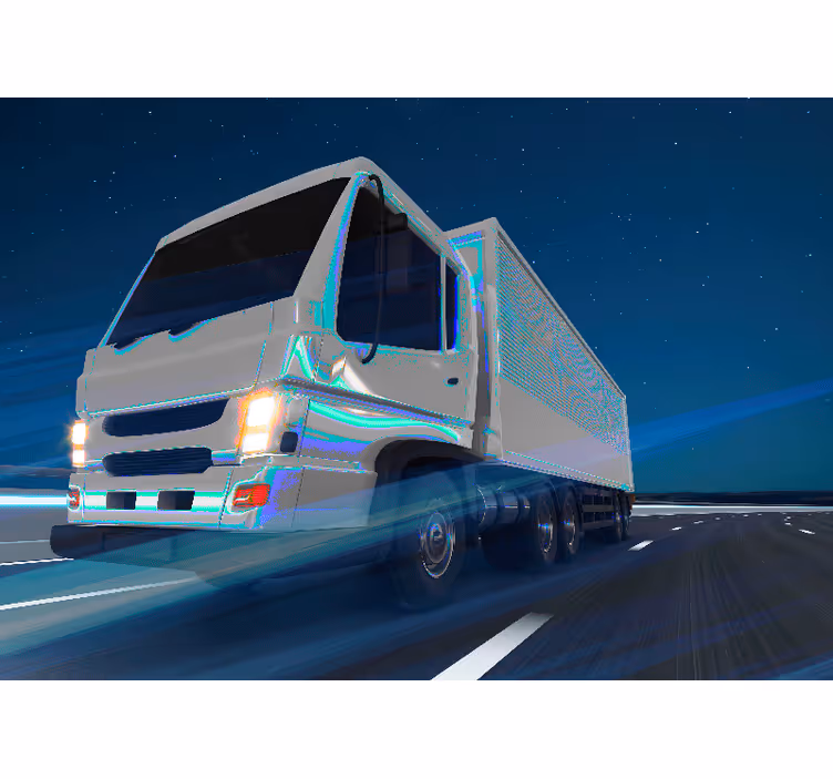 Tapisserie véhicule mouvement de camion surdimensionné - TenStickers