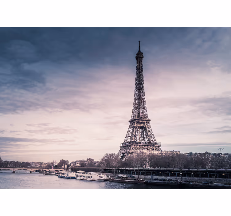 Tapisserie paris silhouette de la tour eiffel - TenStickers
