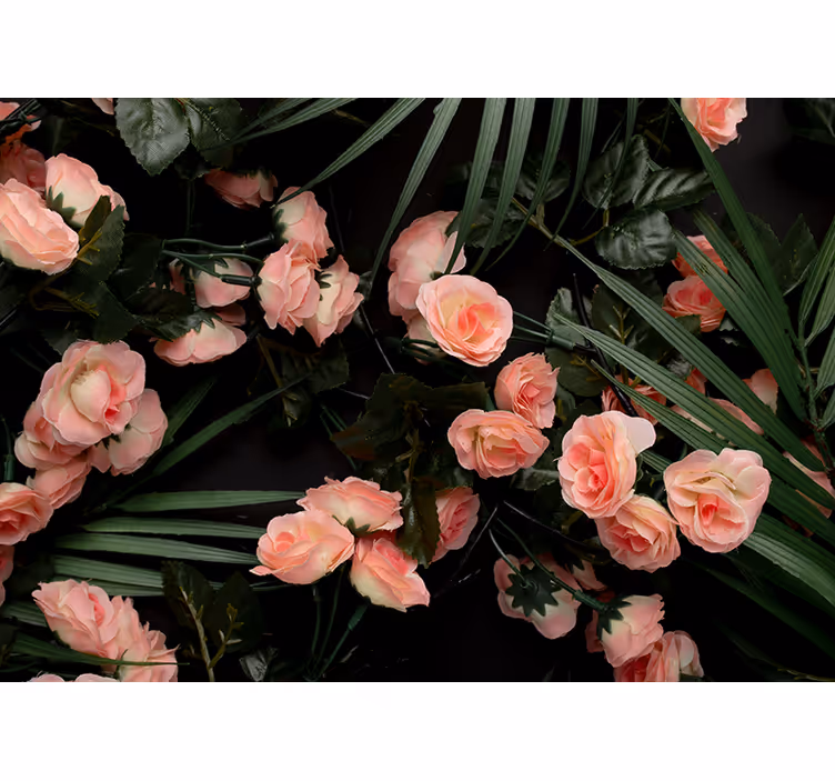 Tapisserie fleur roses roses douces - TenStickers