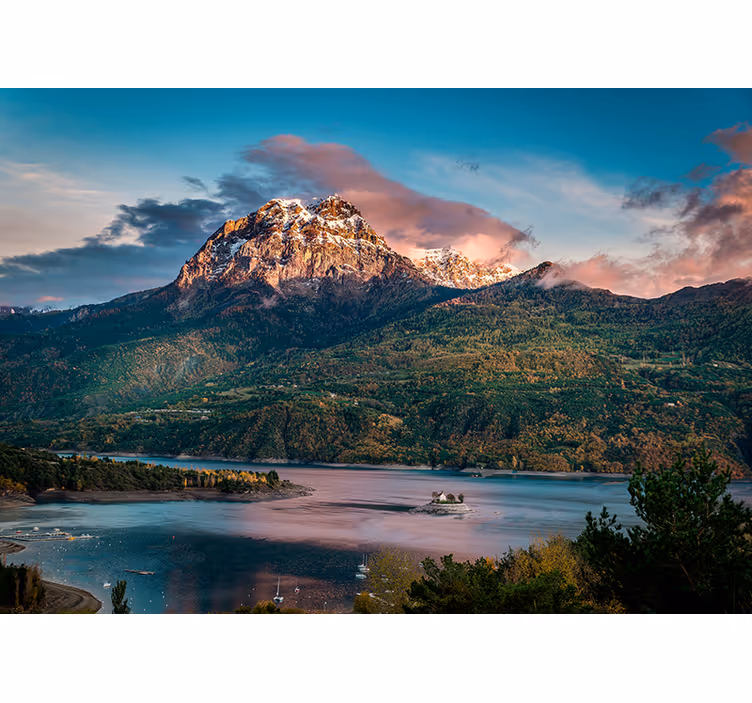 Tapisserie paysage grand paysage alpin - TenStickers