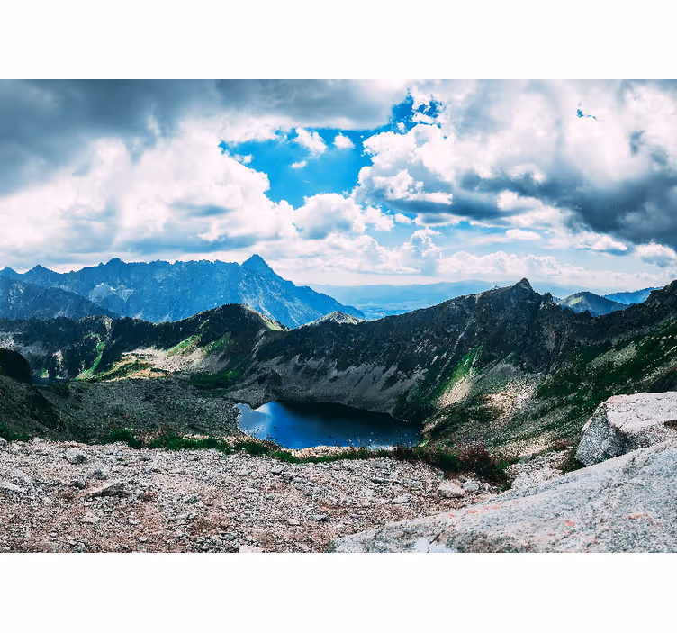 Tapisserie paysage lac de montagne grand - TenStickers