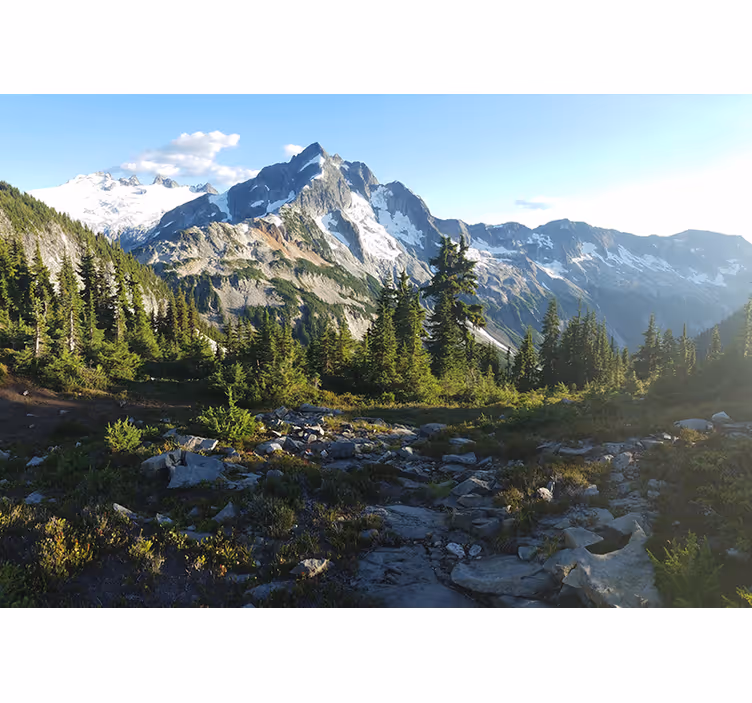 Papier peint salon Beau paysage de montagne - TenStickers
