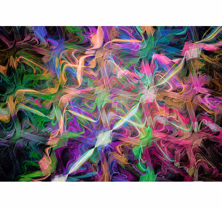 Papier peint intissé chambre adulte Tourbillon de peinture coloré - TenStickers