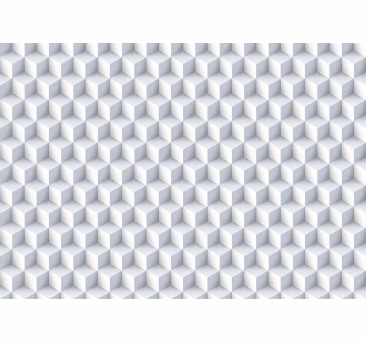 Papier peint 3D Plusieurs cubes blancs - TenStickers