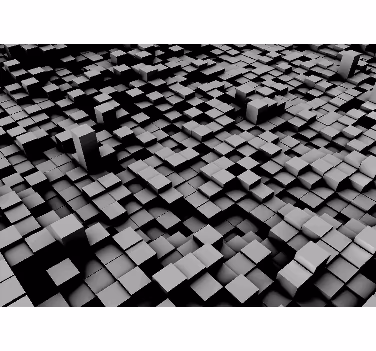 Tapisserie abstraite formation de blocs géométriques - TenStickers
