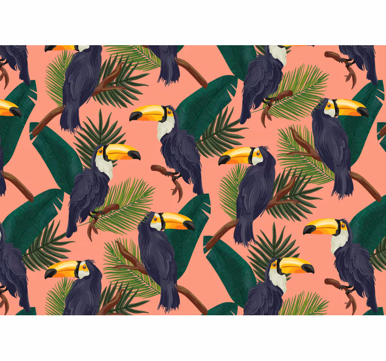 Tapisserie autres animaux design de toucan tropical - TenStickers