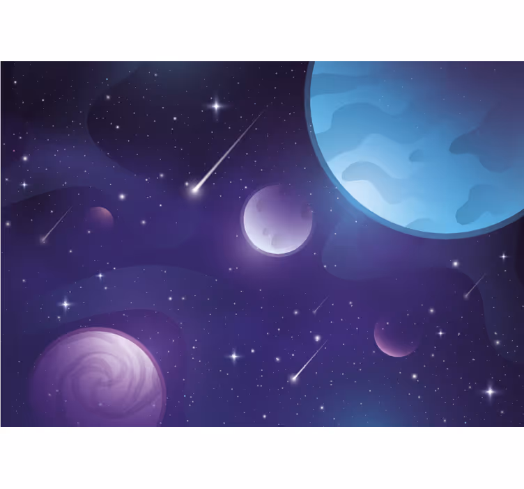 Photo murale Espace avec étoiles filantes - TenStickers
