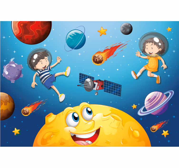 Tapisserie fantaisie voyage dans l'espace - TenStickers