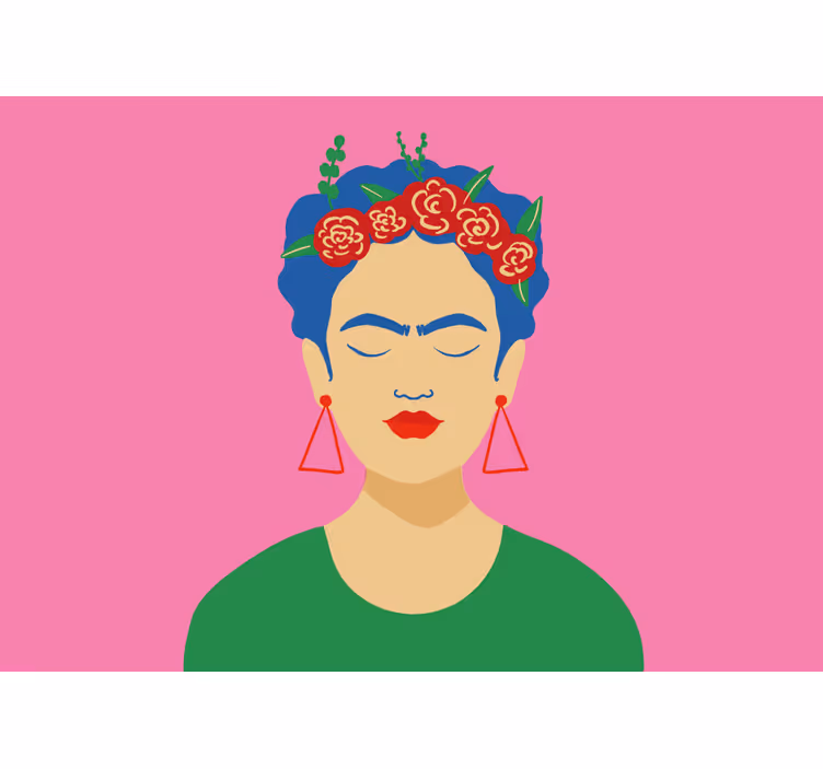 Tapisserie personnalisée portrait de frida kahlo - TenStickers