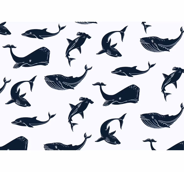 Tapisserie animaux motifs de la vie marine - TenStickers