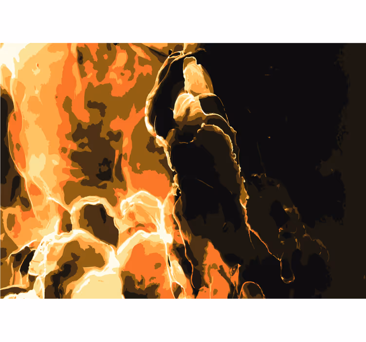 Tapisserie abstraite motif abstrait ardent - TenStickers