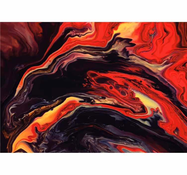 Papier peint design Peinture effet marbre marron et rouge - TenStickers