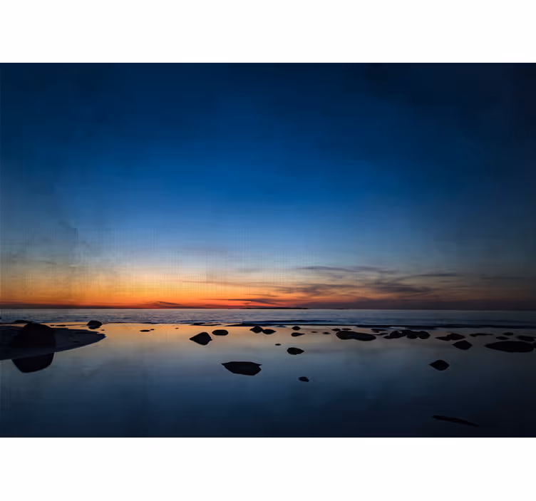 Tapisserie nature reflets de coucher de soleil apaisants - TenStickers