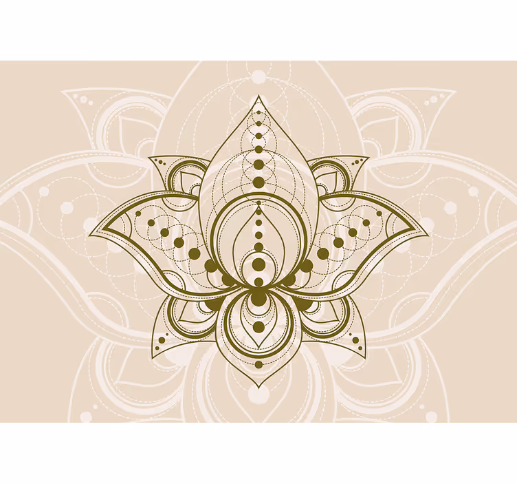 Tapisserie mandala design lotus élégant - TenStickers