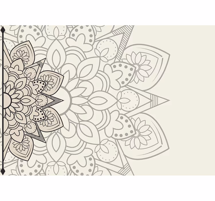Tapisserie mandala motif floral élaboré - TenStickers
