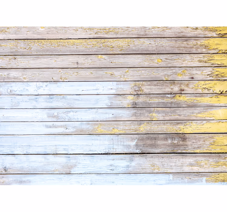 Papier peint bois Planches rustiques peintes en blanc - TenStickers