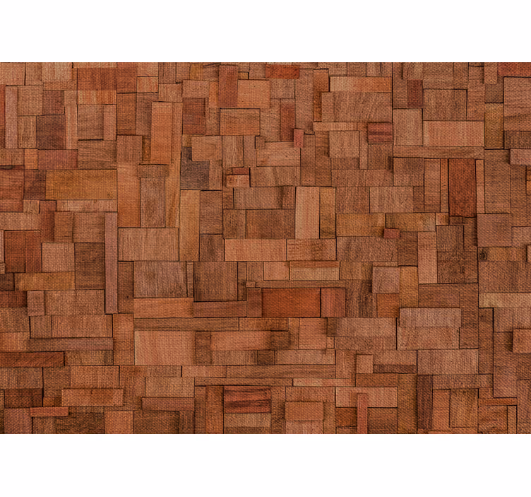 Tapisserie imitation pierre et planches en bois texturé - TenStickers