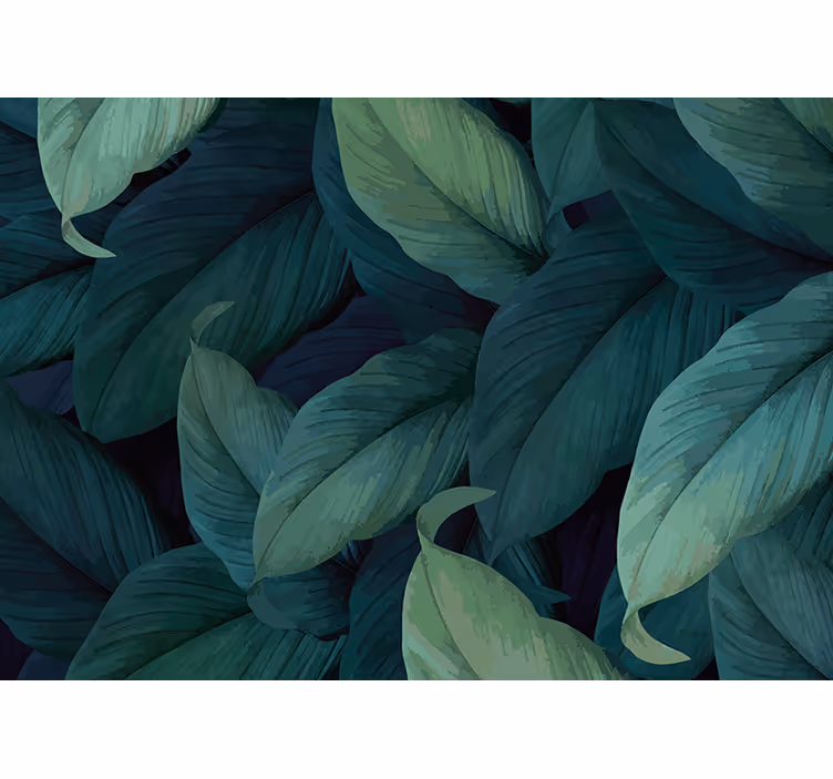 Tapisserie nature composition de verdure luxuriante - TenStickers