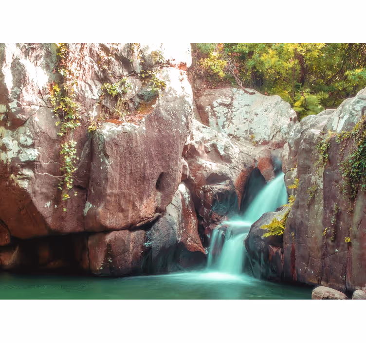 Tapisserie nature cascade paisible - TenStickers