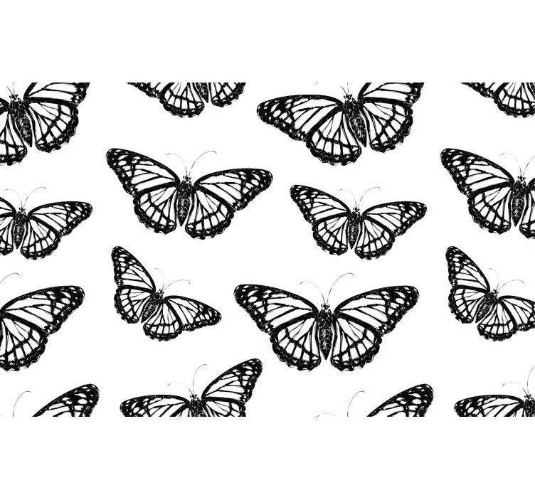 Tapisserie animaux papillons noirs élégants - TenStickers