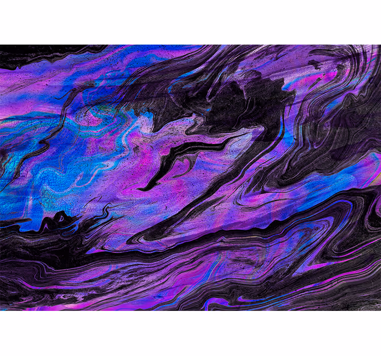 Papier peint salle de bain Conception de marbre coloré au néon - TenStickers