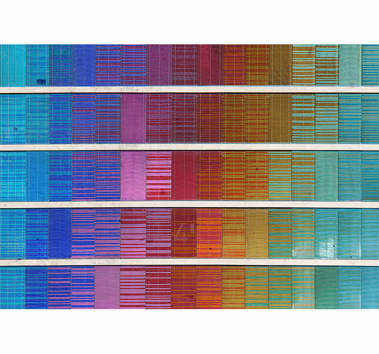 Tapisserie abstraite agencement de spectre coloré - TenStickers