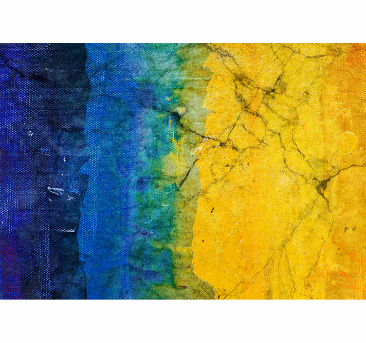 Tapisserie abstraite aux mélanges de couleurs vives - TenStickers