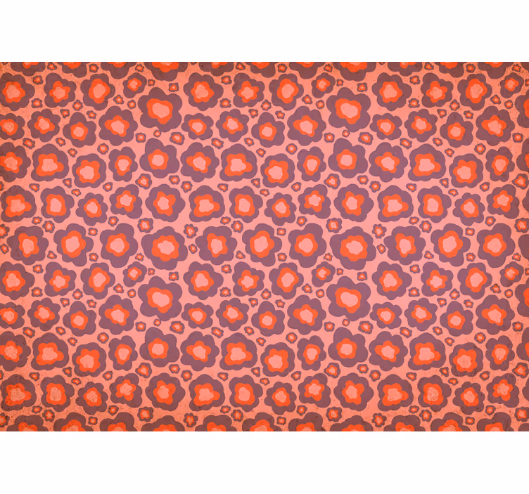 Papier peint design Conception simple de fleurs roses - TenStickers