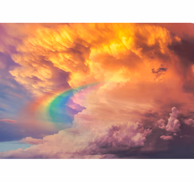 Tapisserie ciel paysage nuageux majestueux - TenStickers