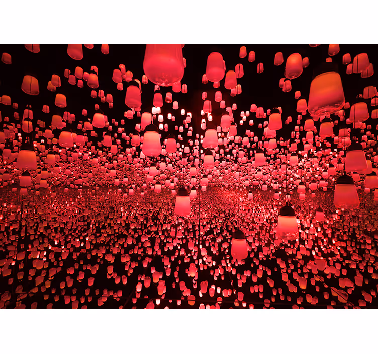 Tapisserie abstraite illusion des lanternes flottantes - TenStickers