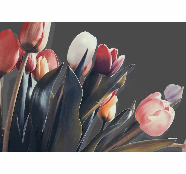 Tapisserie fleur tulipe en fleurs - TenStickers